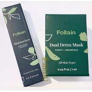 Follain Dual Detox Mask+ Moisturizer Replenish NEW